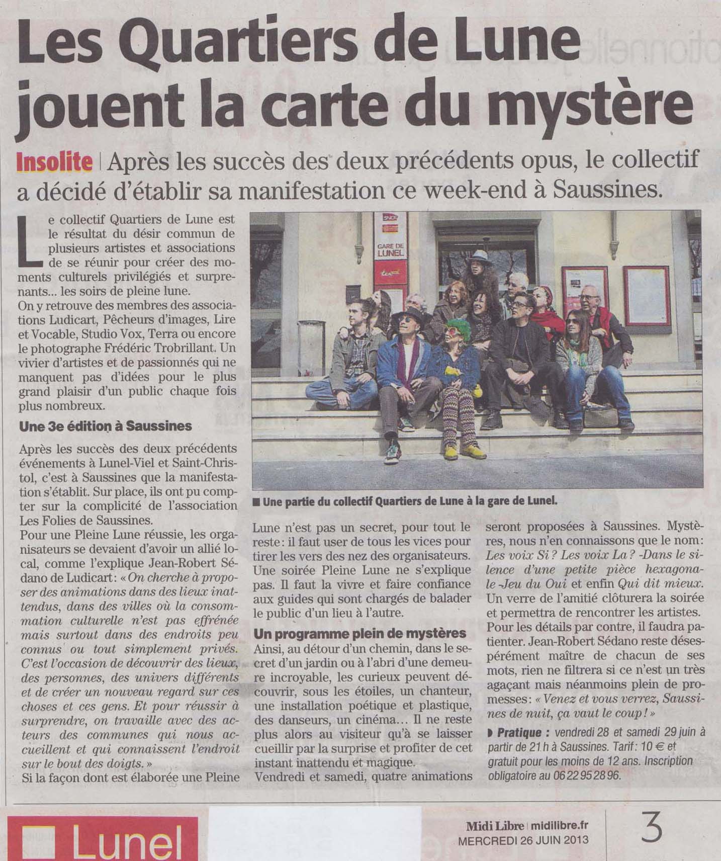 Midi Libre du 26 juin 2013